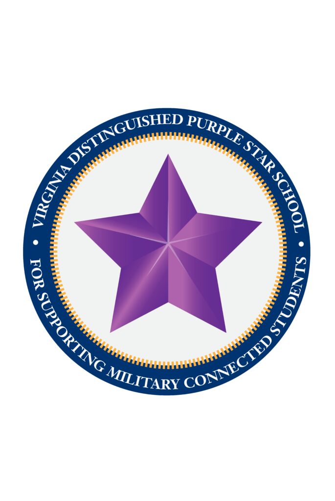 Purple star to represent support of military families