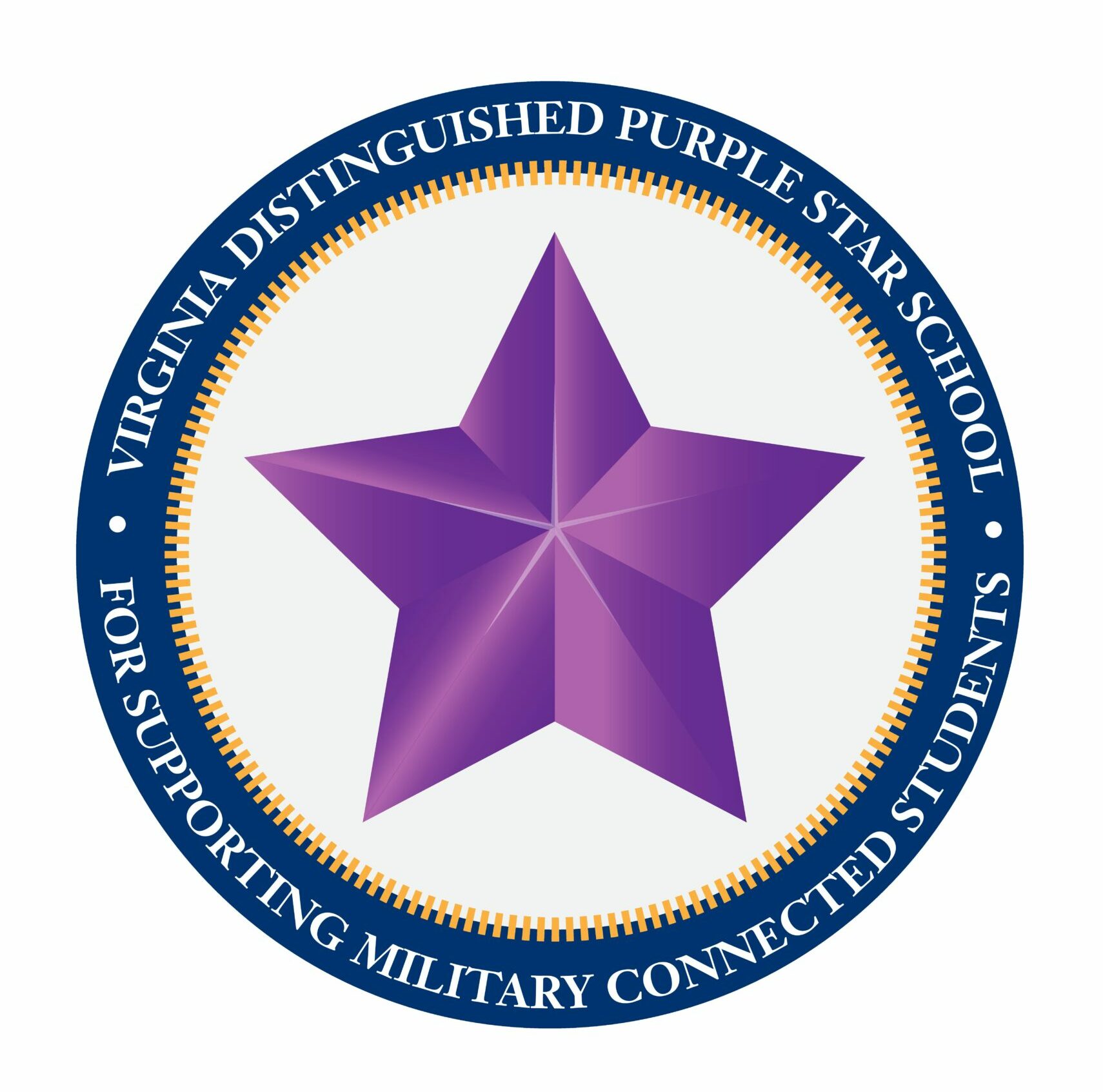 Purple star to represent support of military families