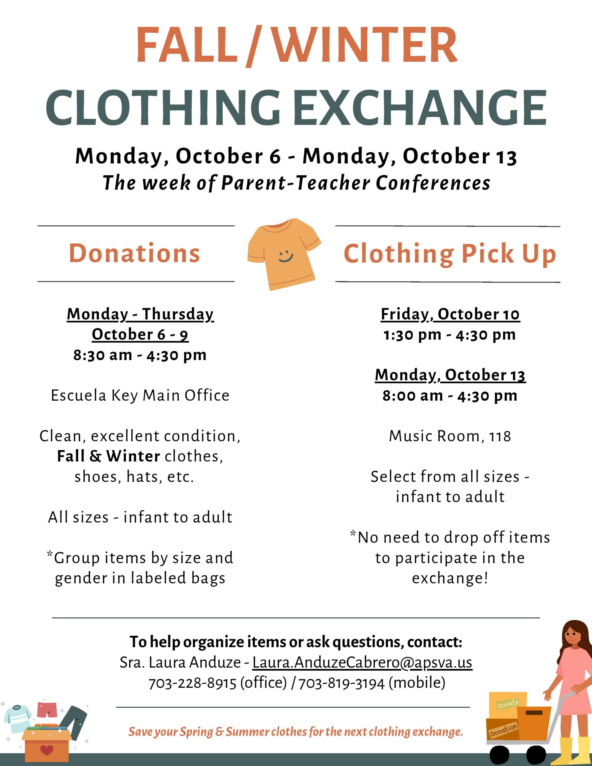 A shirt with words describing clothing exchange